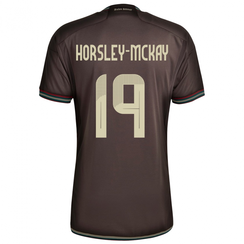 Kinder Jamaika Kyron Horsley-Mckay #19 Nachtbraun Auswärtstrikot Trikot 24-26 T-Shirt Österreich