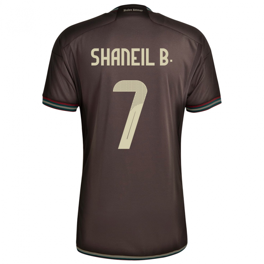 Kinder Jamaika Shaneil Buckley #7 Nachtbraun Auswärtstrikot Trikot 24-26 T-Shirt Österreich