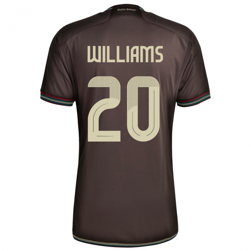 Kinder Jamaika Victoria Williams #20 Nachtbraun Auswärtstrikot Trikot 24-26 T-Shirt Österreich