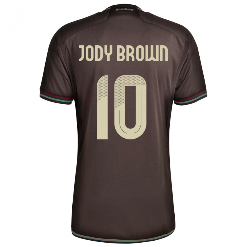 Kinder Jamaika Jody Brown #10 Nachtbraun Auswärtstrikot Trikot 24-26 T-Shirt Österreich