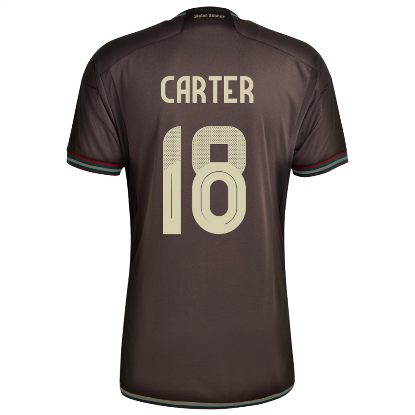 Kinder Jamaika Trudi Carter #18 Nachtbraun Auswärtstrikot Trikot 24-26 T-Shirt Österreich