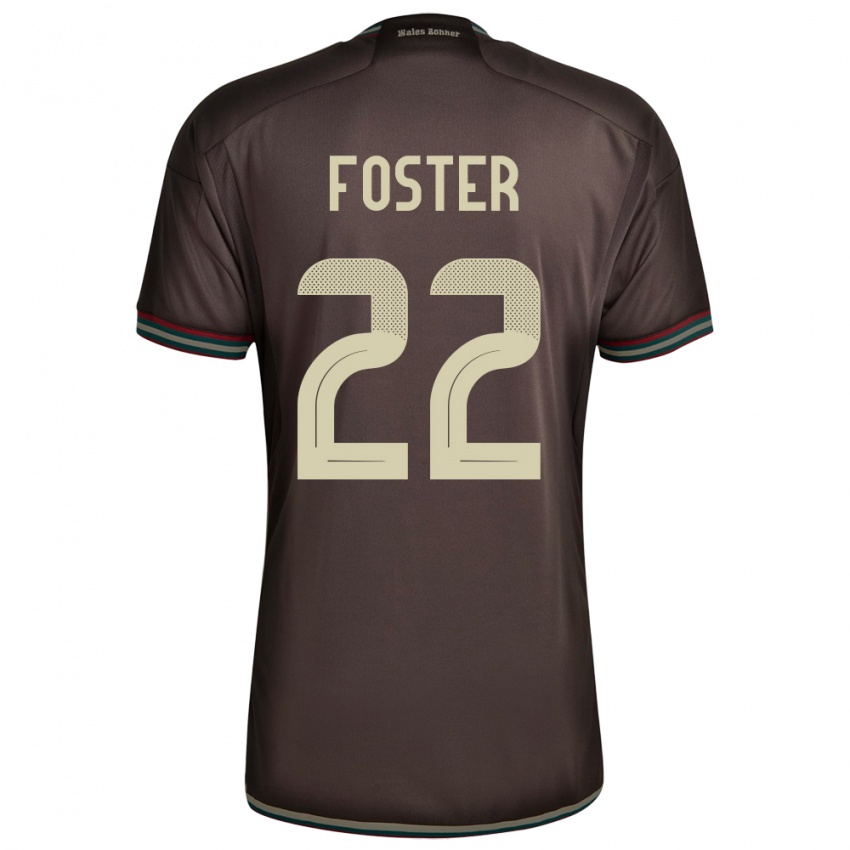 Kinder Jamaika Shanise Foster #22 Nachtbraun Auswärtstrikot Trikot 24-26 T-Shirt Österreich