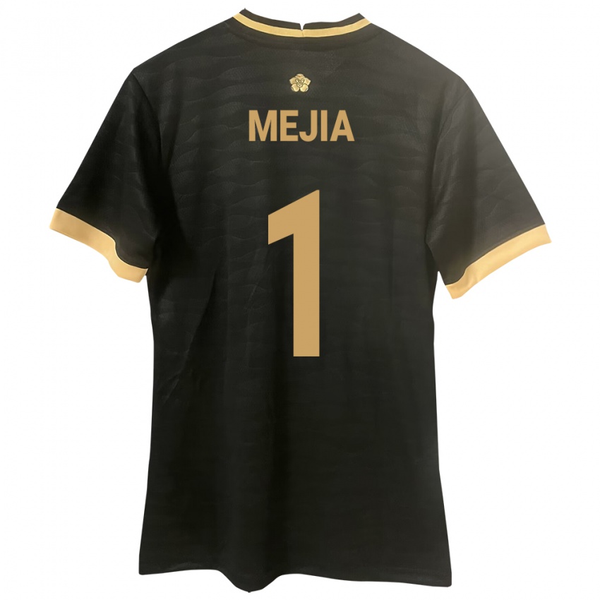 Kinder Panama Luis Mejía #1 Schwarz Auswärtstrikot Trikot 24-26 T-Shirt Österreich