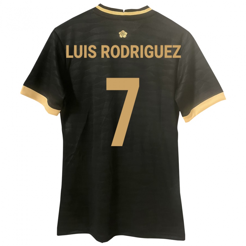 Kinder Panama José Luis Rodríguez #7 Schwarz Auswärtstrikot Trikot 24-26 T-Shirt Österreich