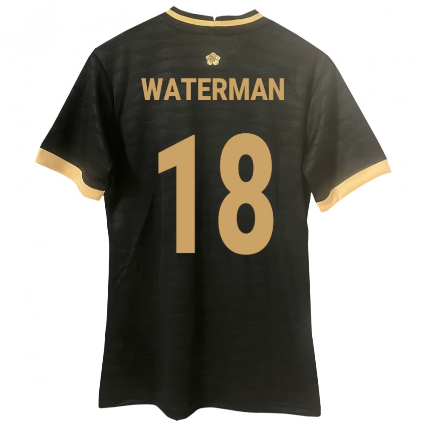 Kinder Panama Cecilio Waterman #18 Schwarz Auswärtstrikot Trikot 24-26 T-Shirt Österreich