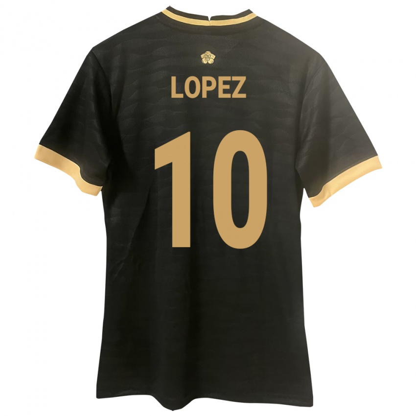 Kinder Panama Ovidio Lopez #10 Schwarz Auswärtstrikot Trikot 24-26 T-Shirt Österreich