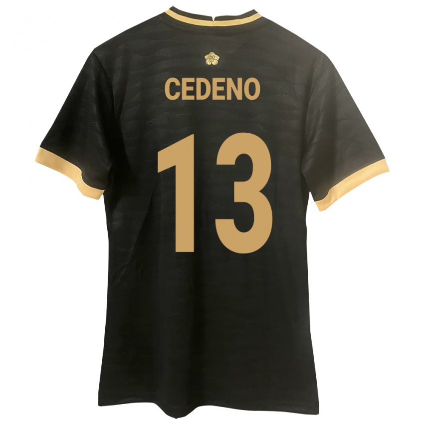 Kinder Panama Edward Cedeño #13 Schwarz Auswärtstrikot Trikot 24-26 T-Shirt Österreich