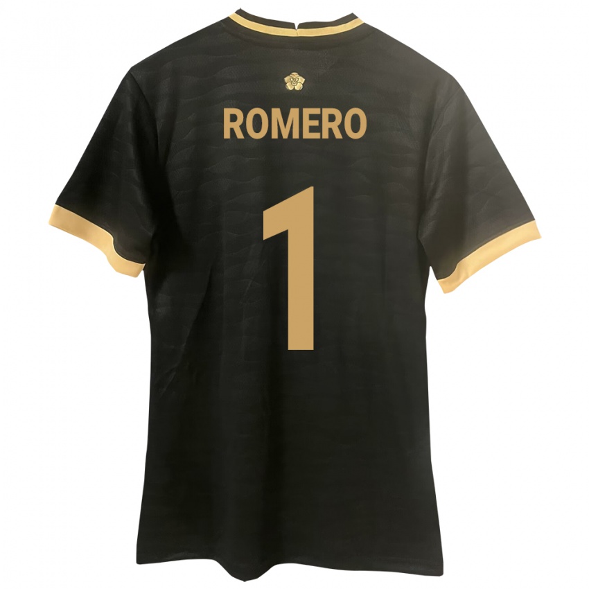 Kinder Panama Manuel Romero #1 Schwarz Auswärtstrikot Trikot 24-26 T-Shirt Österreich