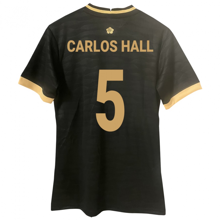 Kinder Panama Juan Carlos Hall #5 Schwarz Auswärtstrikot Trikot 24-26 T-Shirt Österreich