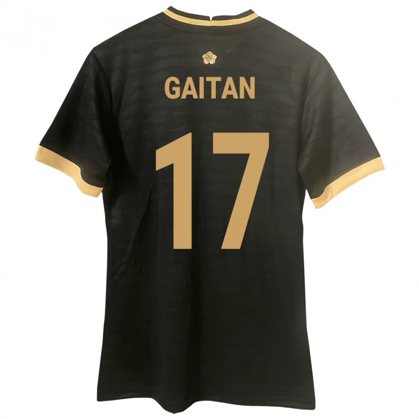 Kinder Panama Luis Gaitán #17 Schwarz Auswärtstrikot Trikot 24-26 T-Shirt Österreich