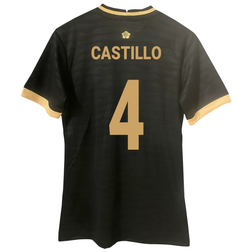 Kinder Panama Katherine Castillo #4 Schwarz Auswärtstrikot Trikot 24-26 T-Shirt Österreich