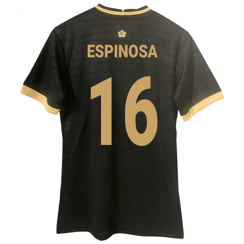 Kinder Panama Rebeca Espinosa #16 Schwarz Auswärtstrikot Trikot 24-26 T-Shirt Österreich