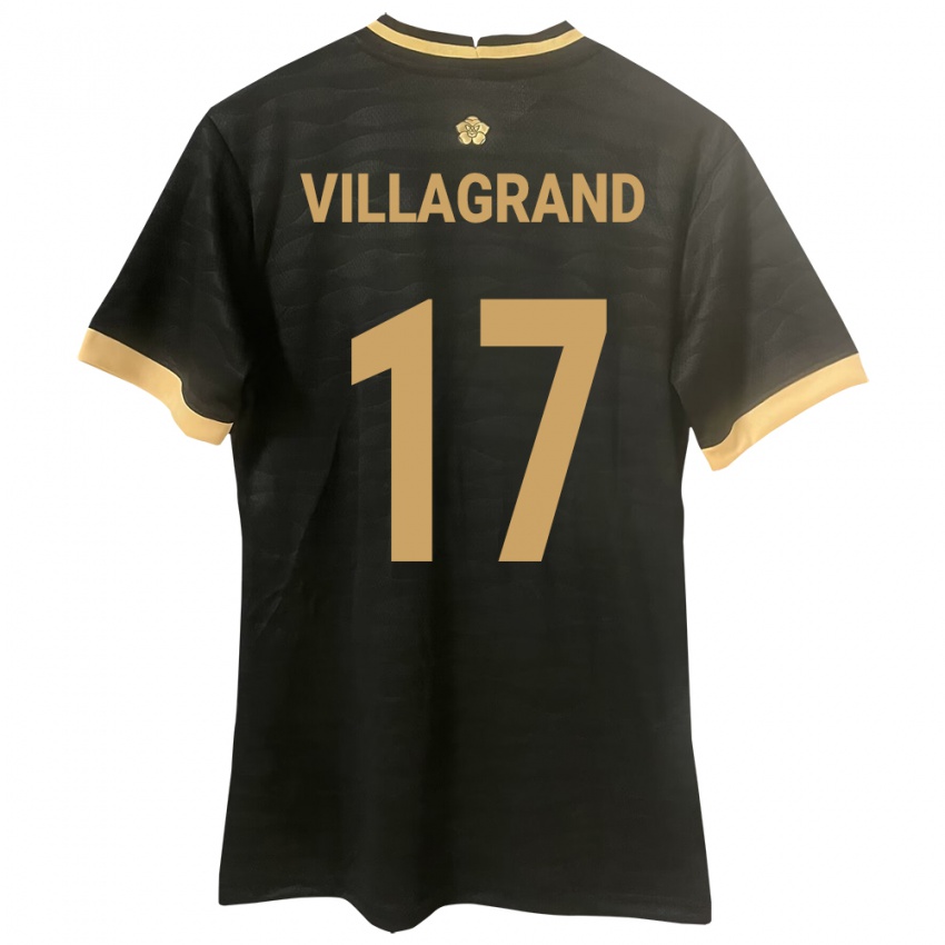 Kinder Panama Gabriela Villagrand #17 Schwarz Auswärtstrikot Trikot 24-26 T-Shirt Österreich