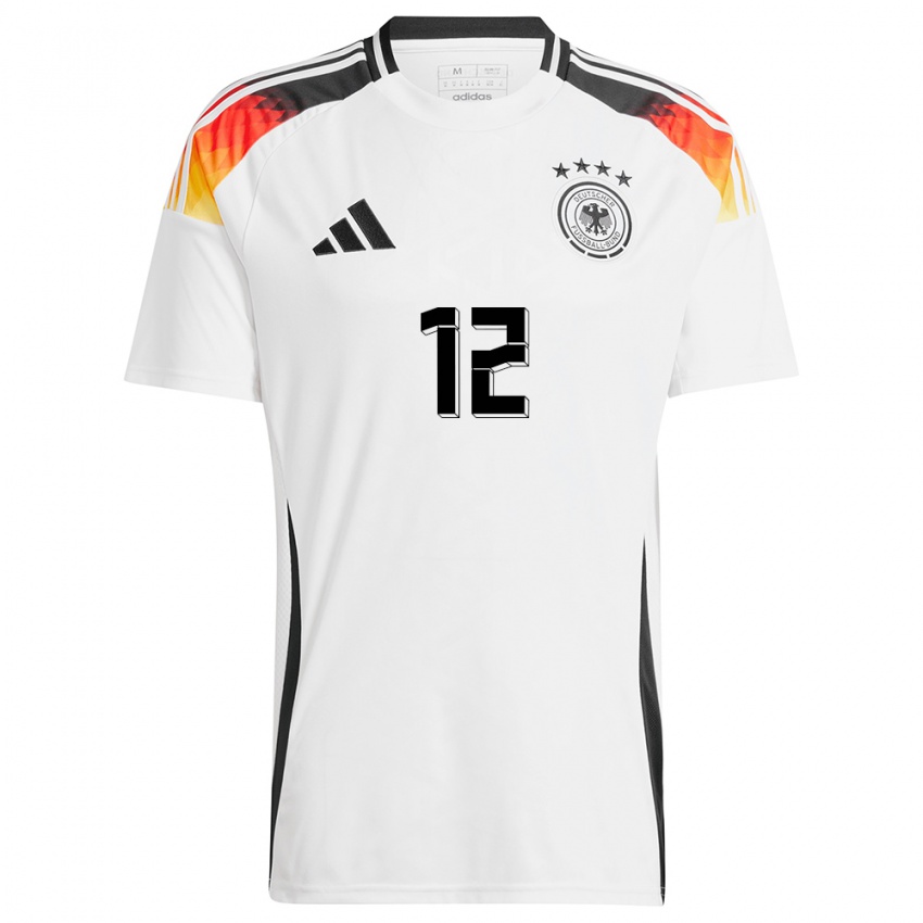 Herren Deutschland Sara Dabritz #12 Weiß Heimtrikot Trikot 24-26 T-Shirt Österreich