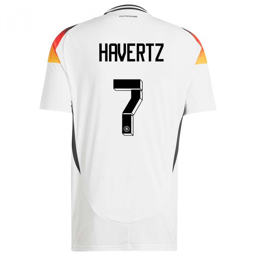 Herren Deutschland Kai Havertz #7 Weiß Heimtrikot Trikot 24-26 T-Shirt Österreich