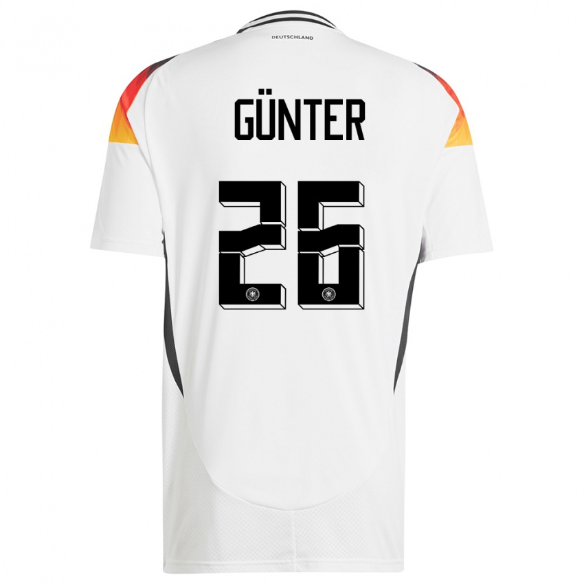 Herren Deutschland Christian Günter #26 Weiß Heimtrikot Trikot 24-26 T-Shirt Österreich