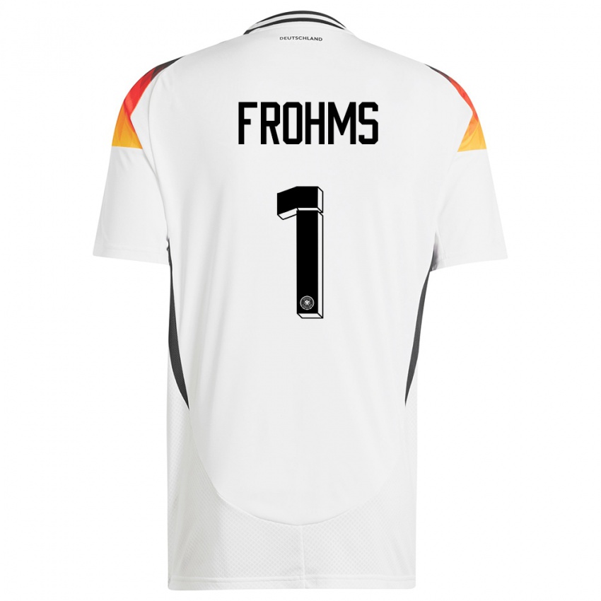 Herren Deutschland Merle Frohms #1 Weiß Heimtrikot Trikot 24-26 T-Shirt Österreich