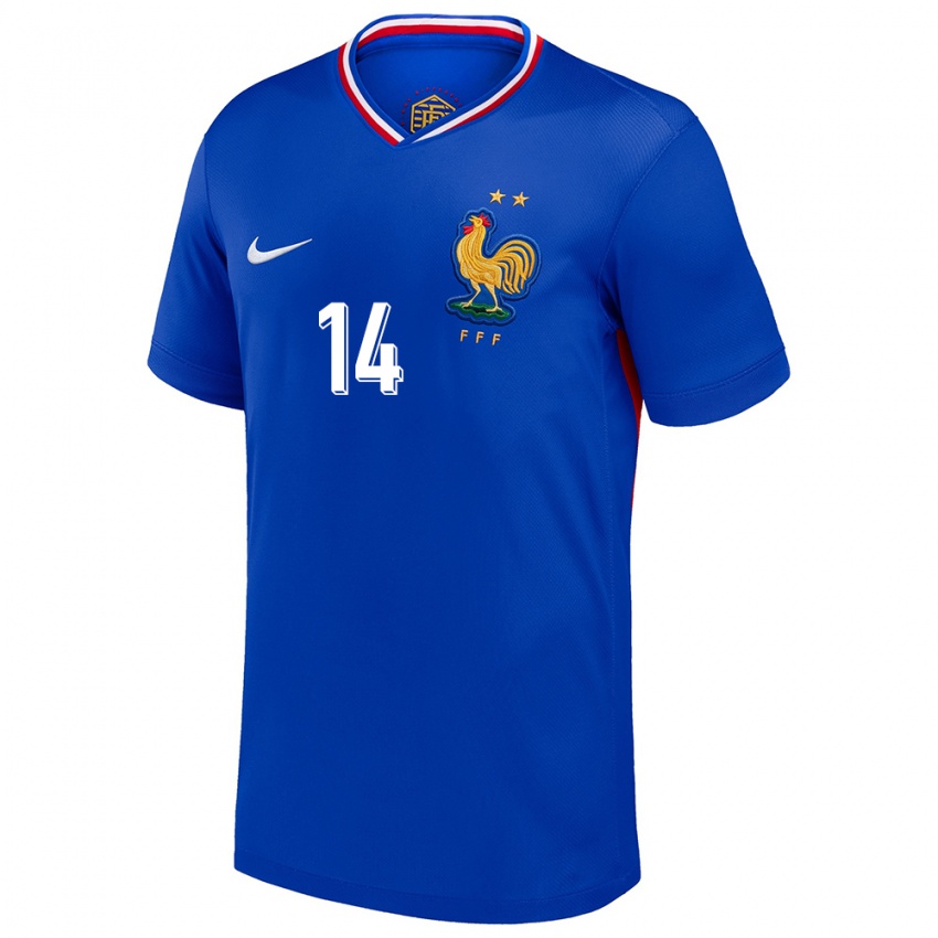 Herren Frankreich Matteo Guendouzi #14 Blau Heimtrikot Trikot 24-26 T-Shirt Österreich