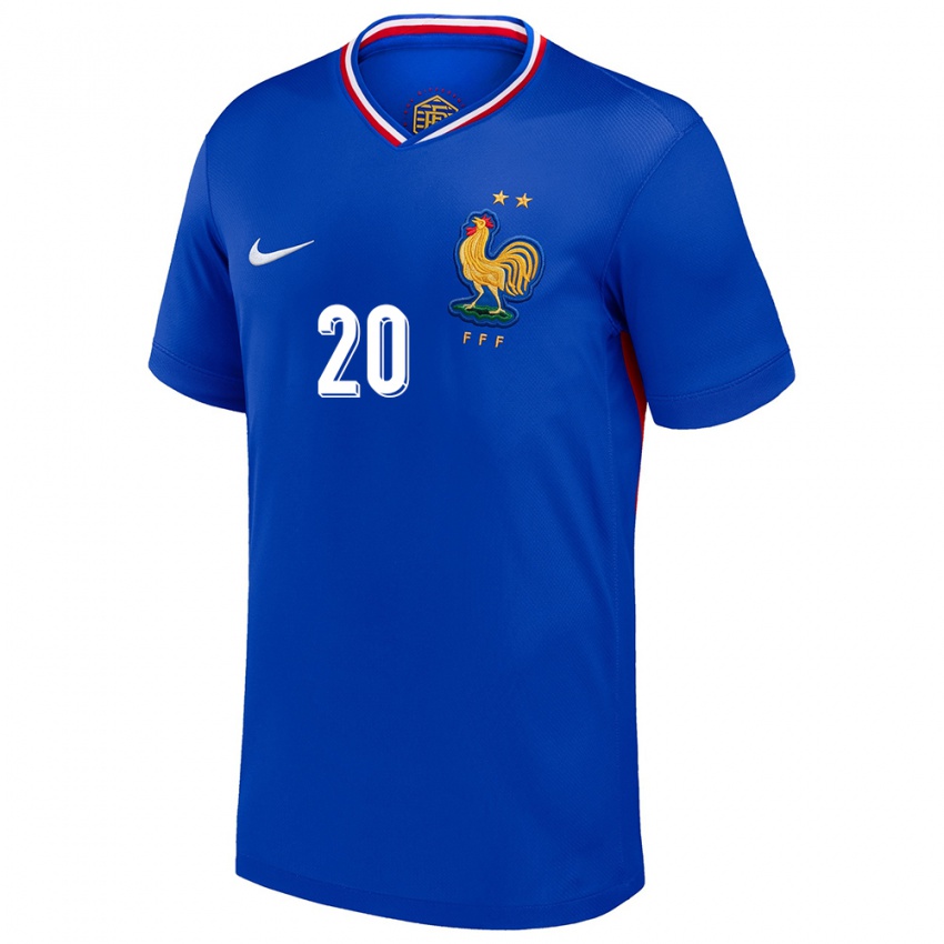 Herren Frankreich Delphine Cascarino #20 Blau Heimtrikot Trikot 24-26 T-Shirt Österreich