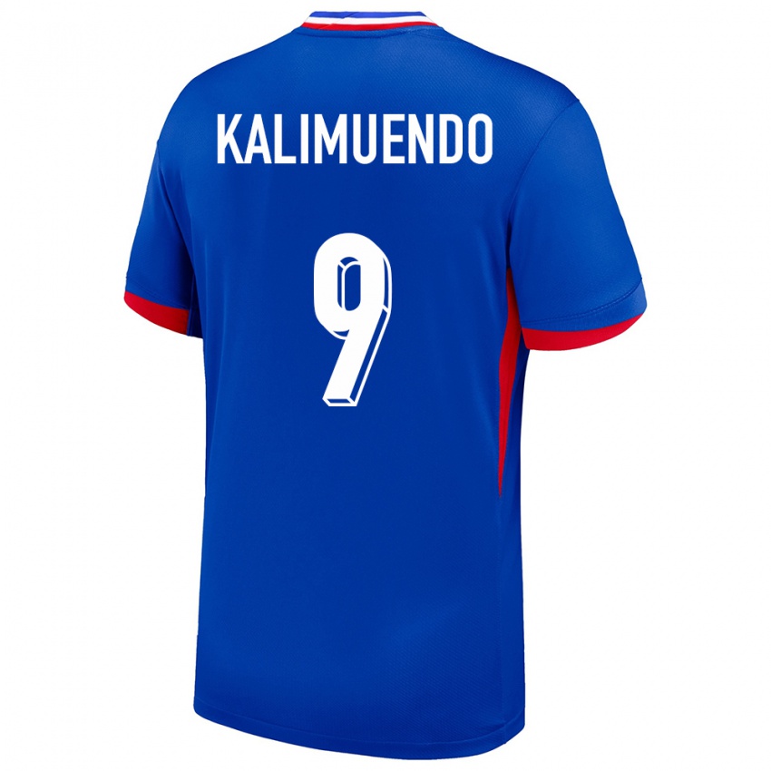 Herren Frankreich Arnaud Kalimuendo #9 Blau Heimtrikot Trikot 24-26 T-Shirt Österreich