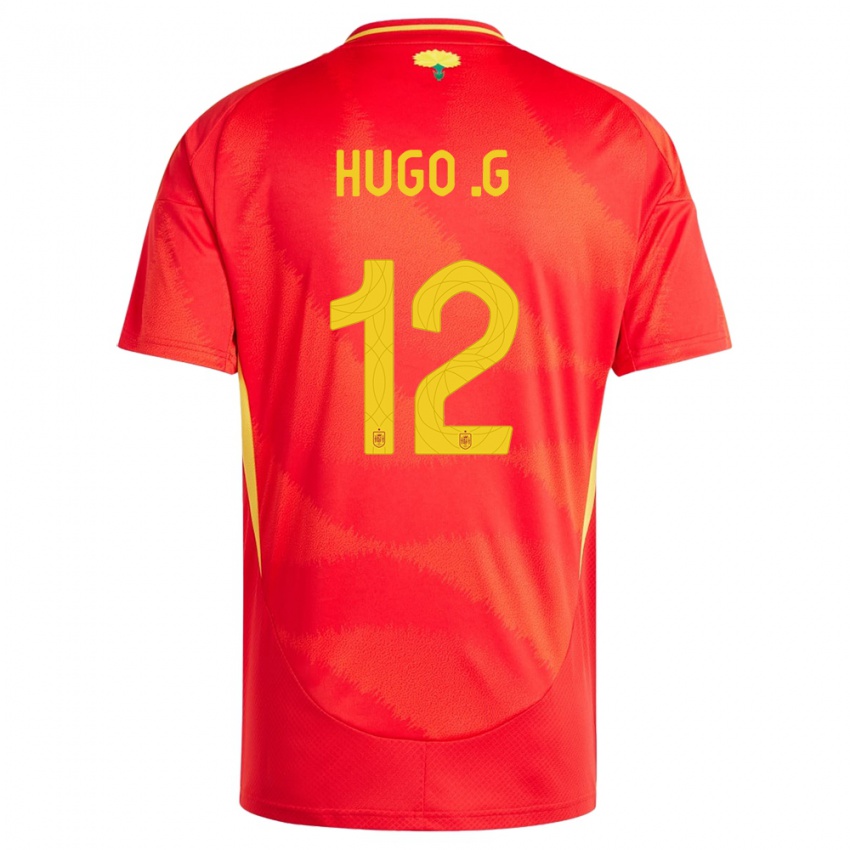 Herren Spanien Hugo Guillamon #12 Rot Heimtrikot Trikot 24-26 T-Shirt Österreich