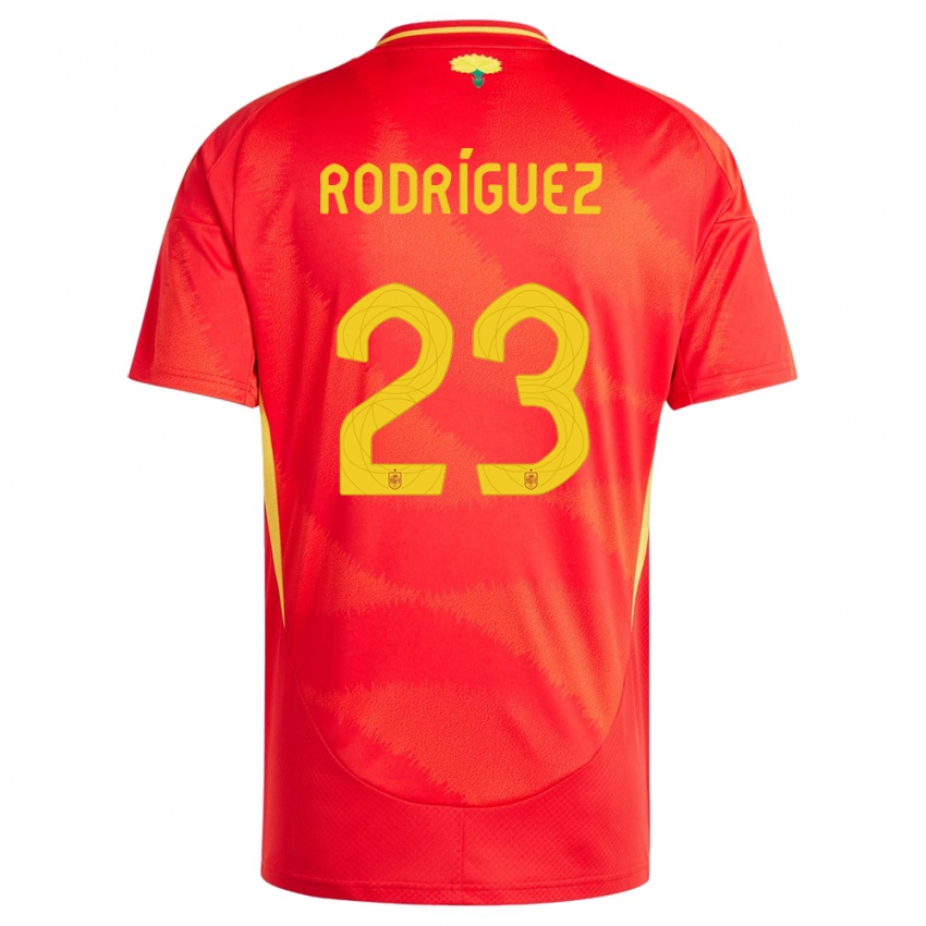 Herren Spanien Misa Rodriguez #23 Rot Heimtrikot Trikot 24-26 T-Shirt Österreich