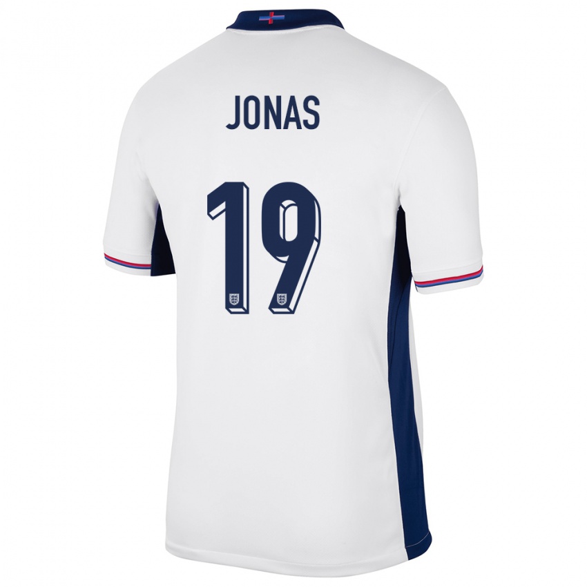 Herren England Lee Jonas #19 Weiß Heimtrikot Trikot 24-26 T-Shirt Österreich