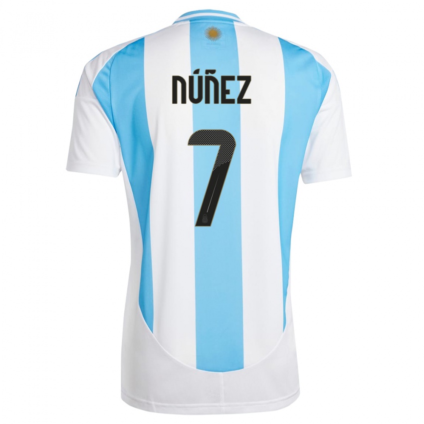 Herren Argentinien Romina Nunez #7 Weiß Blau Heimtrikot Trikot 24-26 T-Shirt Österreich