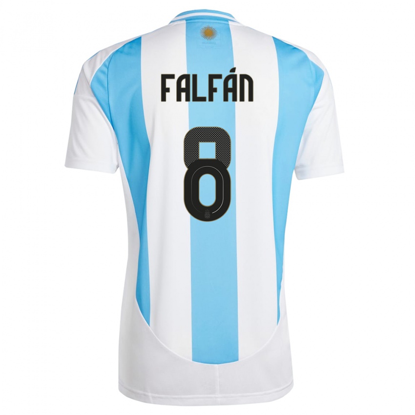 Herren Argentinien Daiana Falfan #8 Weiß Blau Heimtrikot Trikot 24-26 T-Shirt Österreich