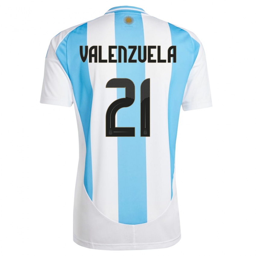 Herren Argentinien Fernando Valenzuela #21 Weiß Blau Heimtrikot Trikot 24-26 T-Shirt Österreich