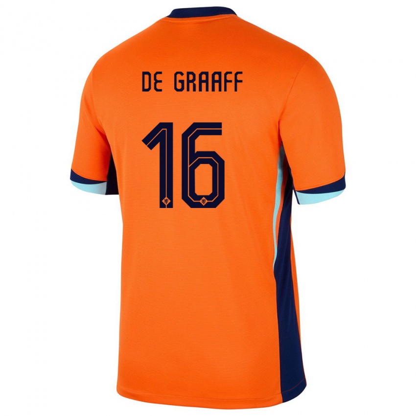 Herren Niederlande Tom De Graaff #16 Orange Heimtrikot Trikot 24-26 T-Shirt Österreich