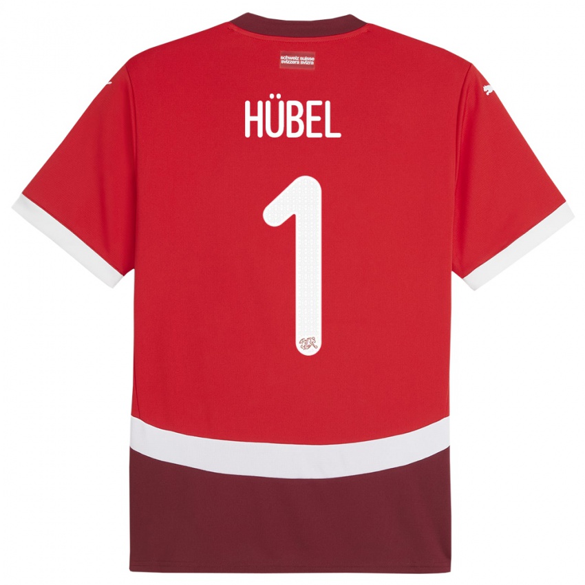 Herren Schweiz Marvin Hubel #1 Rot Heimtrikot Trikot 24-26 T-Shirt Österreich