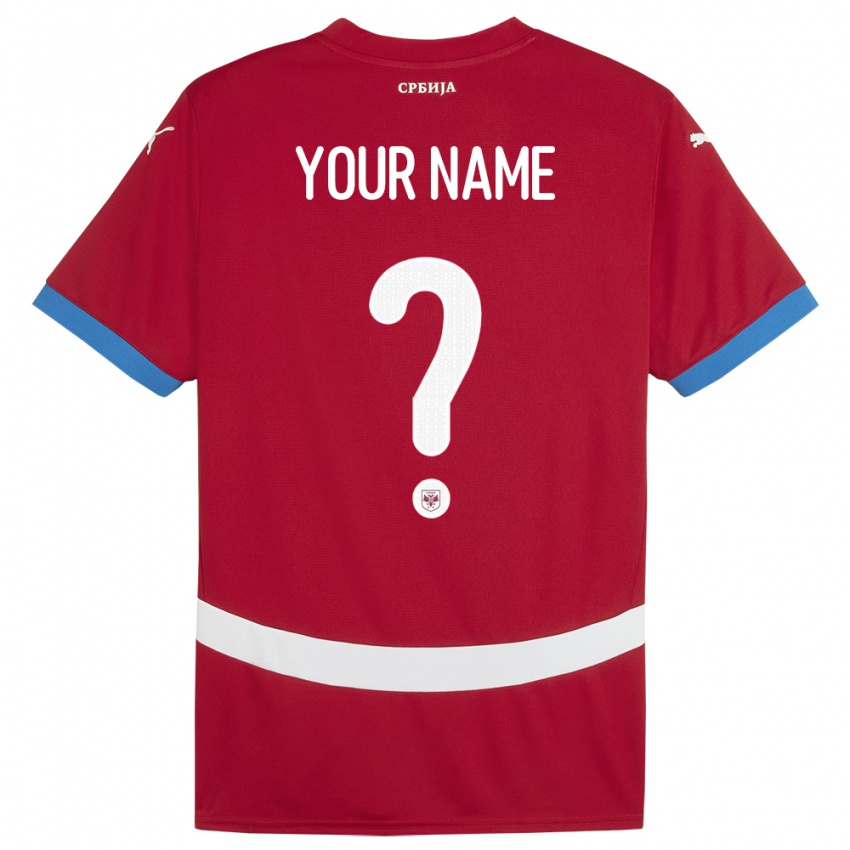 Herren Serbien Ihren Namen #0 Rot Heimtrikot Trikot 24-26 T-Shirt Österreich