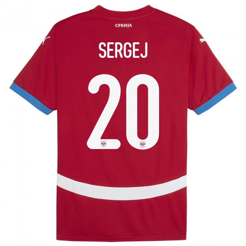 Herren Serbien Sergej Milinkovic-Savic #20 Rot Heimtrikot Trikot 24-26 T-Shirt Österreich