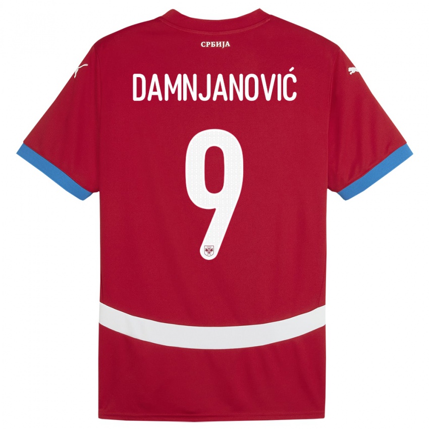 Herren Serbien Jovana Damnjanovic #9 Rot Heimtrikot Trikot 24-26 T-Shirt Österreich