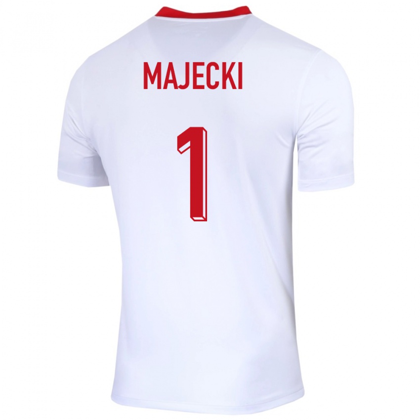 Herren Polen Radoslaw Majecki #1 Weiß Heimtrikot Trikot 24-26 T-Shirt Österreich