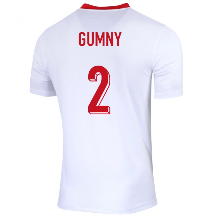 Herren Polen Robert Gumny #2 Weiß Heimtrikot Trikot 24-26 T-Shirt Österreich