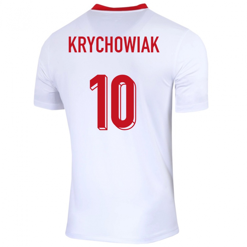 Herren Polen Grzegorz Krychowiak #10 Weiß Heimtrikot Trikot 24-26 T-Shirt Österreich