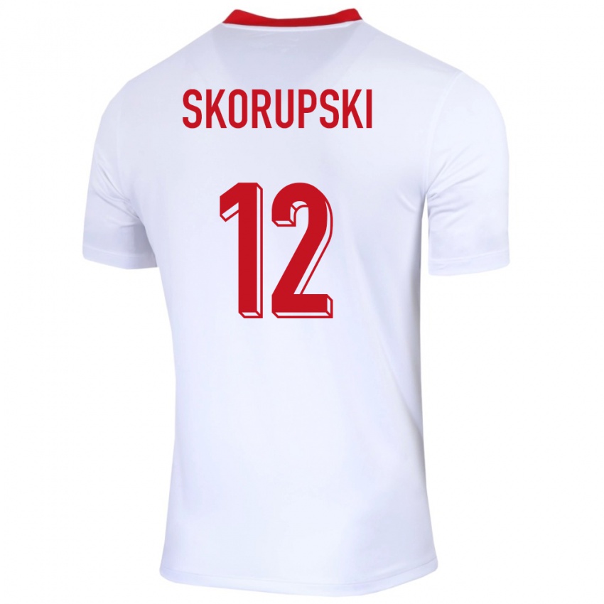 Herren Polen Lukasz Skorupski #12 Weiß Heimtrikot Trikot 24-26 T-Shirt Österreich