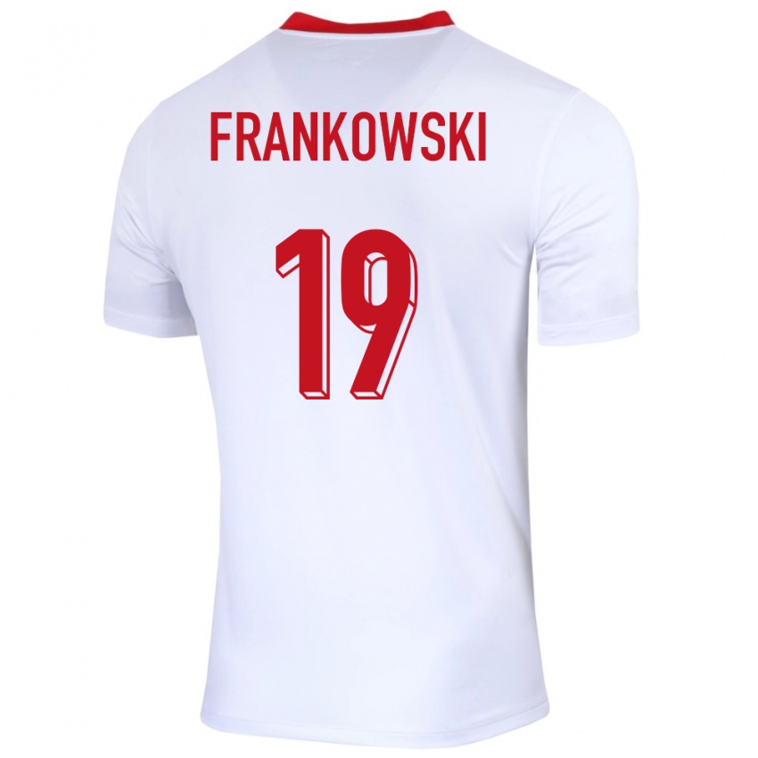 Herren Polen Przemyslaw Frankowski #19 Weiß Heimtrikot Trikot 24-26 T-Shirt Österreich