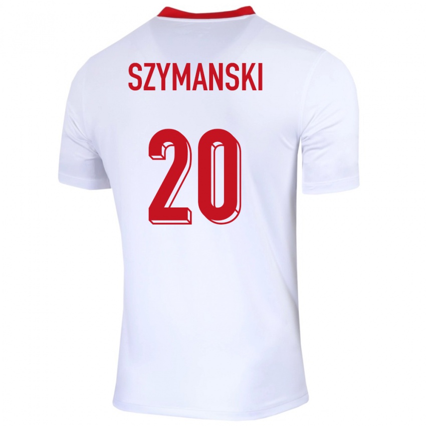 Herren Polen Sebastian Szymanski #20 Weiß Heimtrikot Trikot 24-26 T-Shirt Österreich