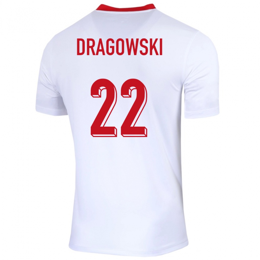 Herren Polen Bartlomiej Dragowski #22 Weiß Heimtrikot Trikot 24-26 T-Shirt Österreich