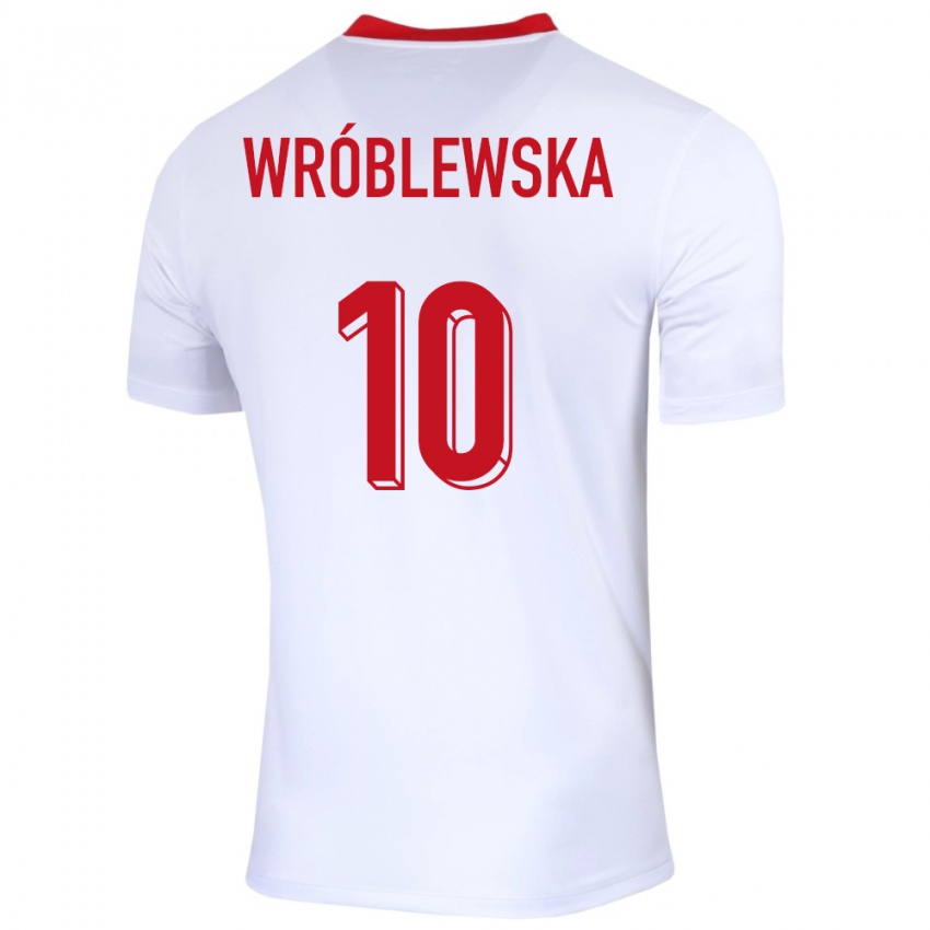 Herren Polen Joanna Wroblewska #10 Weiß Heimtrikot Trikot 24-26 T-Shirt Österreich