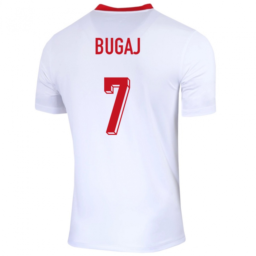 Herren Polen Dawid Bugaj #7 Weiß Heimtrikot Trikot 24-26 T-Shirt Österreich