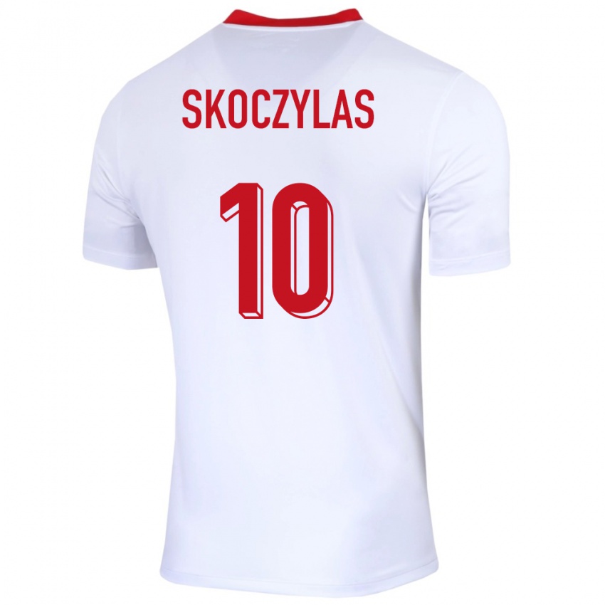 Herren Polen Mateusz Skoczylas #10 Weiß Heimtrikot Trikot 24-26 T-Shirt Österreich