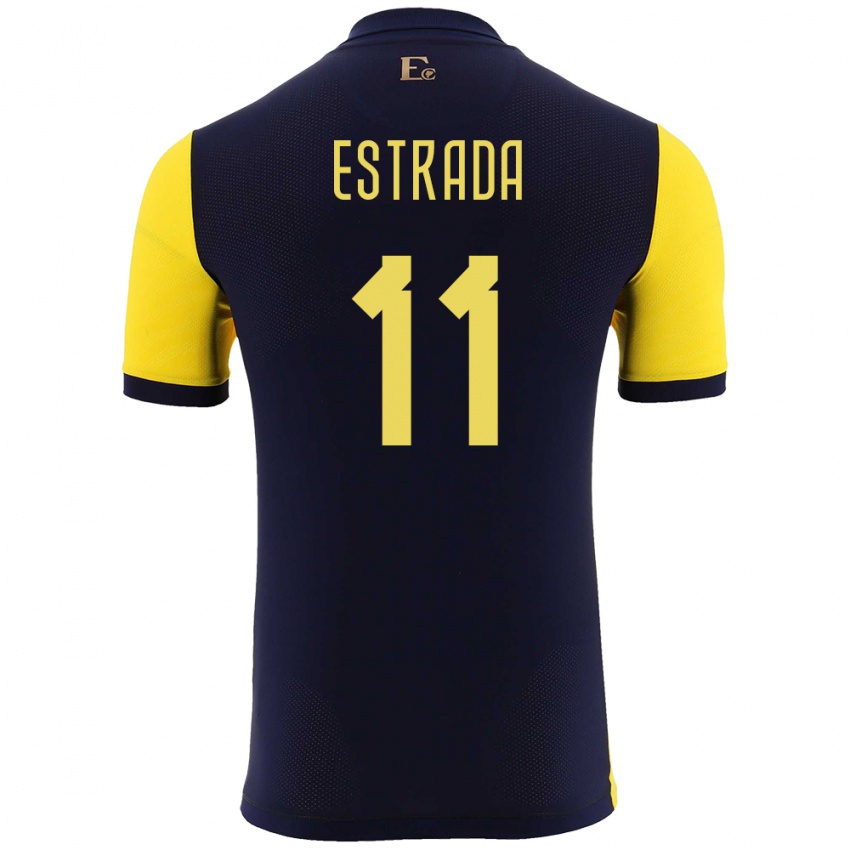 Herren Ecuador Michael Estrada #11 Gelb Heimtrikot Trikot 24-26 T-Shirt Österreich