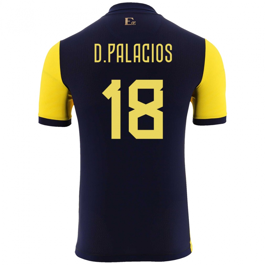 Herren Ecuador Diego Palacios #18 Gelb Heimtrikot Trikot 24-26 T-Shirt Österreich