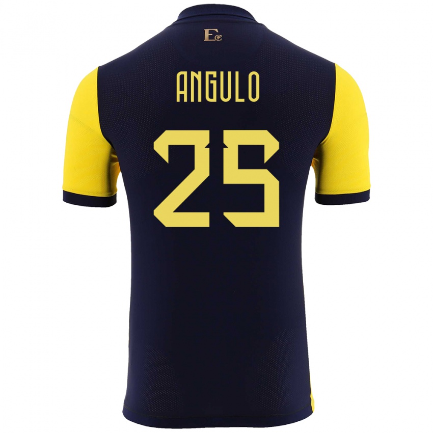 Herren Ecuador Nilson Angulo #25 Gelb Heimtrikot Trikot 24-26 T-Shirt Österreich