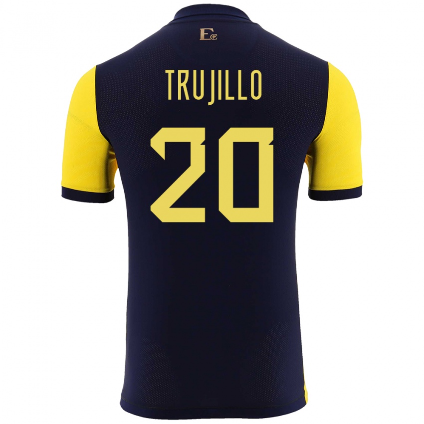 Herren Ecuador Isabel Trujillo #20 Gelb Heimtrikot Trikot 24-26 T-Shirt Österreich