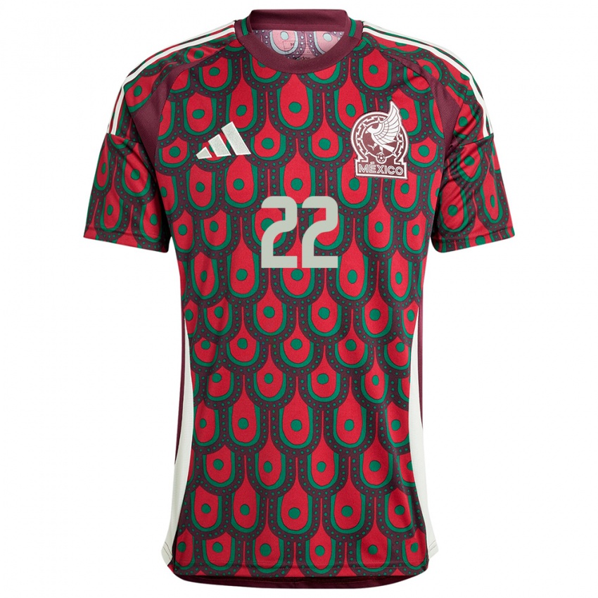 Herren Mexiko Hirving Lozano #22 Kastanienbraun Heimtrikot Trikot 24-26 T-Shirt Österreich